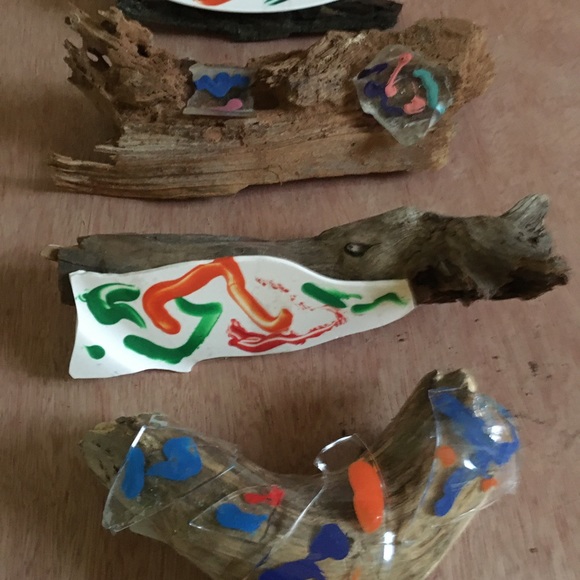 Wood and glass art - Picture 1 of 1